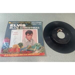 ELVIS PRESLEY Blue Christmas, Wooden Heart RCA 45 gold standard 447-0720